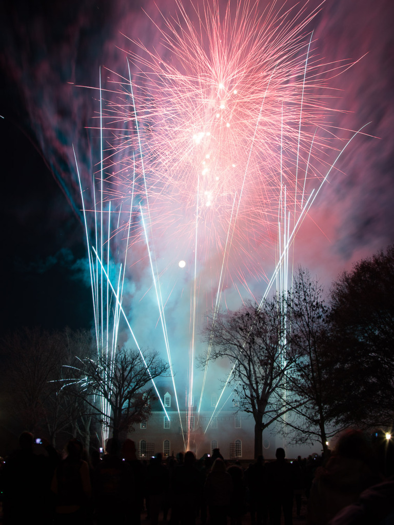 Photography fireworks like these by layering the volleys.