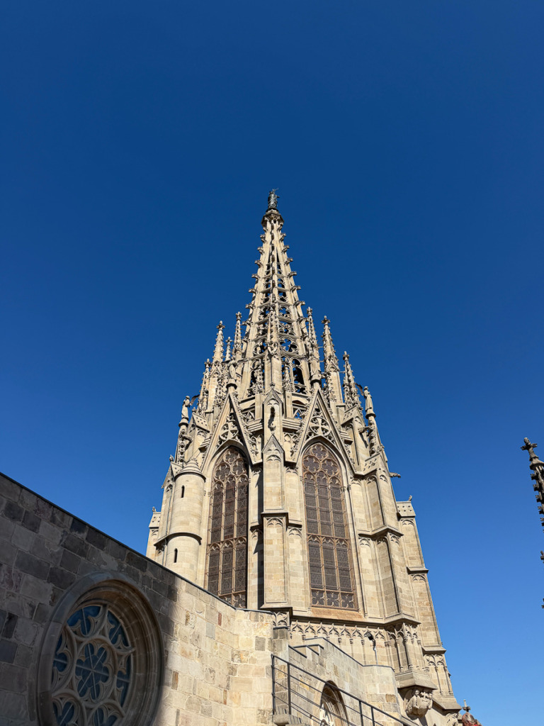 Tilted Spire of Barcelona Cathedral